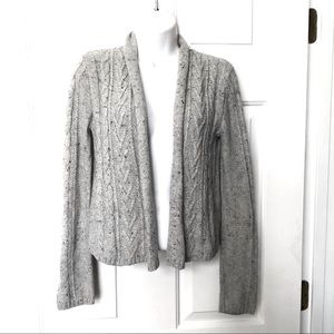 Converse One Star Wool Blend Light Gray Open Cardigan Sweater Size XS